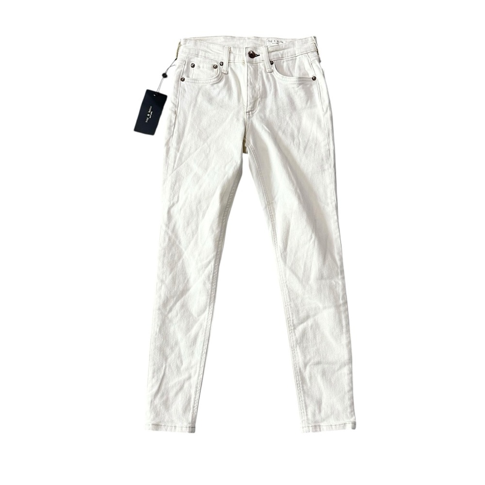 rag & bone Cate Mid Rise Ankle Skinny Jeans in Ecru Size 25 - NWT - Picture 2 of 9